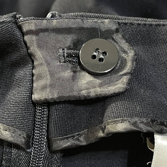 Talbots Pants Slacks Bi-Stretch Straight Leg Curvy Blue Black Size 12 Side Zip - Picture 7 of 7